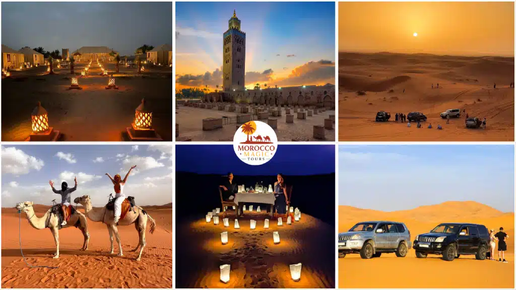 9 days Fes to Marrakech desert tour – Koutoubia Mosque, camel trek, and candlelit desert dinner