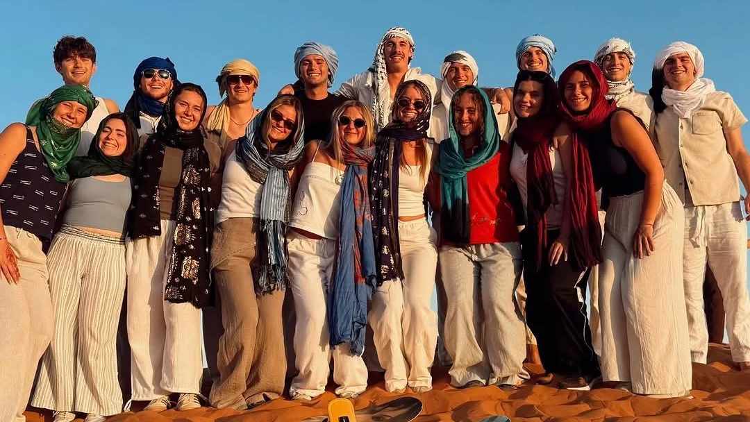 Golden hour in the Sahara — a signature moment from Morocco Magic Tours' Sahara Desert Tours.